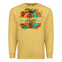 Antique Gold thankful grateful blessed mom pumpkin Premium Sweatshirt - NancyCooperArtShop