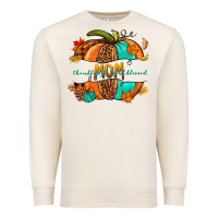 Sandshell thankful grateful blessed mom pumpkin Premium Sweatshirt - NancyCooperArtShop