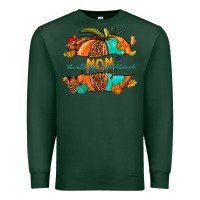 Sports Green thankful grateful blessed mom pumpkin Premium Sweatshirt - NancyCooperArtShop