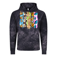 Cloud Black easter bunny butterfly daisy and sunflower with cowhide and  leopard b Vintage Hoodie - Artiststas