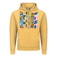 Vintage Mustard easter bunny butterfly daisy and sunflower with cowhide and  leopard b Vintage Hoodie - Artiststas