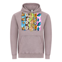 Vintage Zinc easter bunny butterfly daisy and sunflower with cowhide and  leopard b Vintage Hoodie - Artiststas
