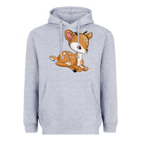 Heather Grey gazelle Heavyweight Hoodie - texasbilliewilder