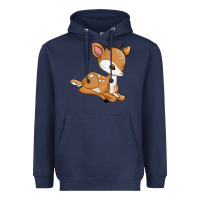 Navy gazelle Heavyweight Hoodie - texasbilliewilder