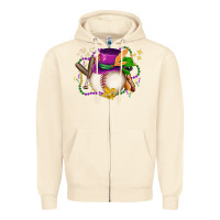 Sandshell mardi gras baseball Zipper Hoodie - LillyAllenDesigns