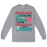 Heather Grey pharmacy technicians Long Sleeve Tee - MaliasSmallBusiness