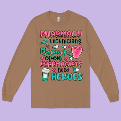 Pharmacy Technicians Long Sleeve Tee Designed By Maliassmallbusiness