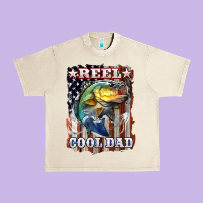 Reel Cool Dad Bass Urban Heavy Tee Designed By Lillyallendesigns