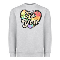 Heather Grey be you Heavyweight Sweatshirt - MaliasSmallBusiness
