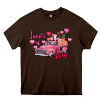 Chocolate Brown loads of love valentine's day farm truck Heavy Core Tee - FaDigitalArtStudio