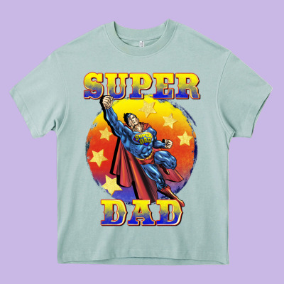Super Dad Heavy Core Tee Designed By Barkaloodesign