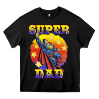 Black super dad Heavy Core Tee - BarkalooDesign