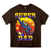 Chocolate Brown super dad Heavy Core Tee - BarkalooDesign