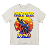 Cream super dad Heavy Core Tee - BarkalooDesign