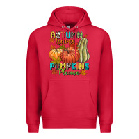 Cardinal Autumn leaves pumpkins please Premium Hoodie - NancyCooperArtShop