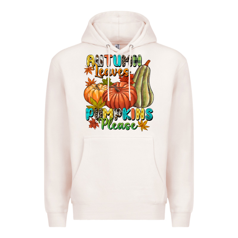 Autumn Leaves Pumpkins Please Premium Hoodie by NancyCooperArtShop | Teevron