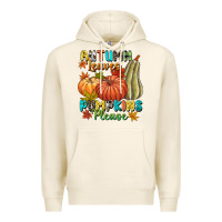 Tofu Autumn leaves pumpkins please Premium Hoodie - NancyCooperArtShop