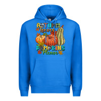 True Royal Autumn leaves pumpkins please Premium Hoodie - NancyCooperArtShop