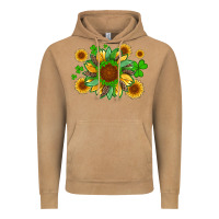 Vintage Camel st patricks sunflowers with shamrock and glitters with leopard Vintage Hoodie - Artiststas