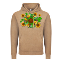 Vintage Coffee st patricks sunflowers with shamrock and glitters with leopard Vintage Hoodie - Artiststas