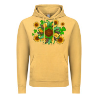 Vintage Mustard st patricks sunflowers with shamrock and glitters with leopard Vintage Hoodie - Artiststas
