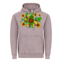 Vintage Zinc st patricks sunflowers with shamrock and glitters with leopard Vintage Hoodie - Artiststas