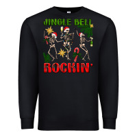 Black Jingle bell rockin' Premium Sweatshirt - NancyCooperArtShop