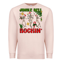 Pale Pink Jingle bell rockin' Premium Sweatshirt - NancyCooperArtShop