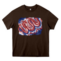 Chocolate Brown Patriotic tie dye background Heavy Core Tee - CowGirlArtShop