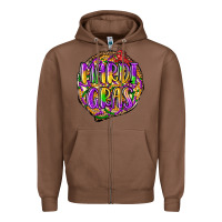 Chestnut mardi gras Zipper Hoodie - LillyAllenDesigns