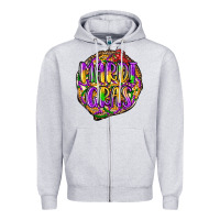 Heather Grey mardi gras Zipper Hoodie - LillyAllenDesigns