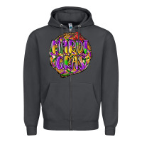 Smoke mardi gras Zipper Hoodie - LillyAllenDesigns