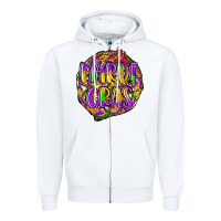 White mardi gras Zipper Hoodie - LillyAllenDesigns