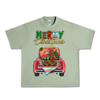 Oil Green merry christmas truck Urban Heavy Tee - BarkalooDesign