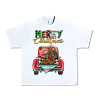 White merry christmas truck Urban Heavy Tee - BarkalooDesign
