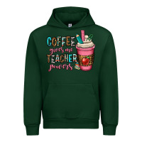 Forest Green coffee gives me teacher powers Urban Hoodie - OliviaCreatesArt