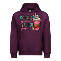 Mauve Wine coffee gives me teacher powers Urban Hoodie - OliviaCreatesArt