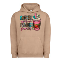 Pigment Burro coffee gives me teacher powers Urban Hoodie - OliviaCreatesArt