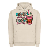 Pigment French Oak coffee gives me teacher powers Urban Hoodie - OliviaCreatesArt