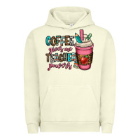Pigment Pistachio coffee gives me teacher powers Urban Hoodie - OliviaCreatesArt