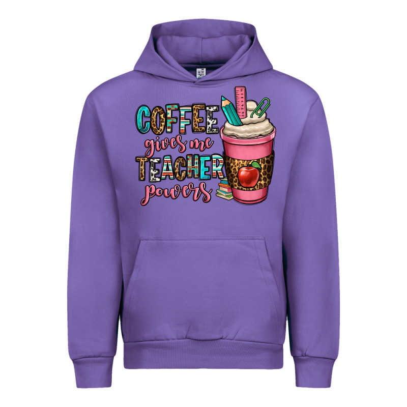 Coffee Gives Me Teacher Powers Urban Hoodie by OliviaCreatesArt | Teevron