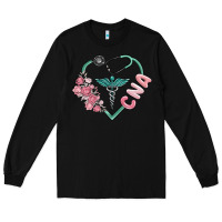 Black cna heart Long Sleeve Tee - MaliasSmallBusiness
