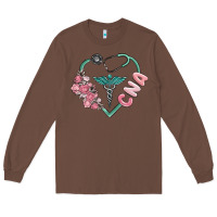 Chestnut cna heart Long Sleeve Tee - MaliasSmallBusiness