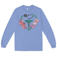 Colony Blue cna heart Long Sleeve Tee - MaliasSmallBusiness