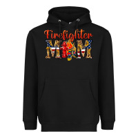 Black Firefighter Mom Heavyweight Hoodie - texasbilliewilder