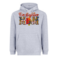 Heather Grey Firefighter Mom Heavyweight Hoodie - texasbilliewilder