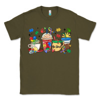 Army Green autism awareness day coffee cups Classic Tee - MaliasSmallBusiness
