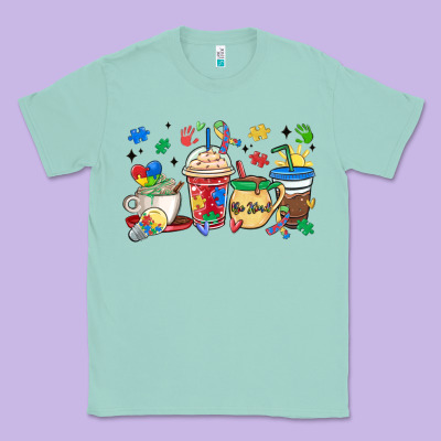 Autism Awareness Day Coffee Cups Classic Tee Designed By Maliassmallbusiness