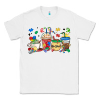 White autism awareness day coffee cups Classic Tee - MaliasSmallBusiness
