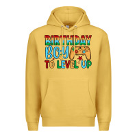 Antique Gold birthday boy to level up Premium Hoodie - JahusDesignShop
